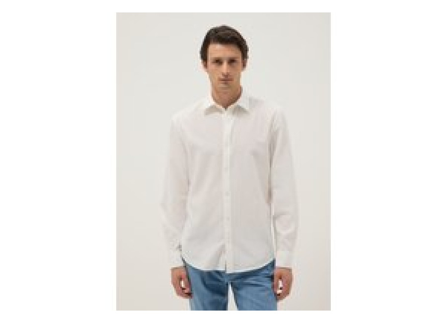 Ovs Camisa Blanca En Mezcla De Lino Y Algodón Regular Fit, Hombre, Blanco óptico, Talla: