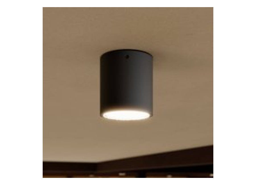 Lucande plafón LED Meret, redondo, antracita, meta