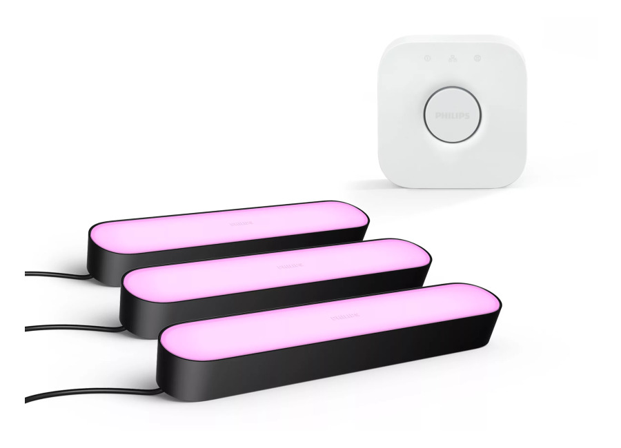 Philips Hue Philips Pack: Barras Led Hue Play Negras (2 + 1 Extensión) + Hue Bridge