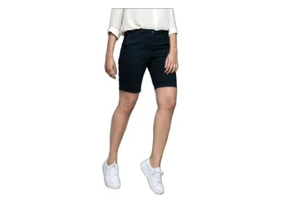 Bermudas de sarga de algodón mujer Kariban Chino