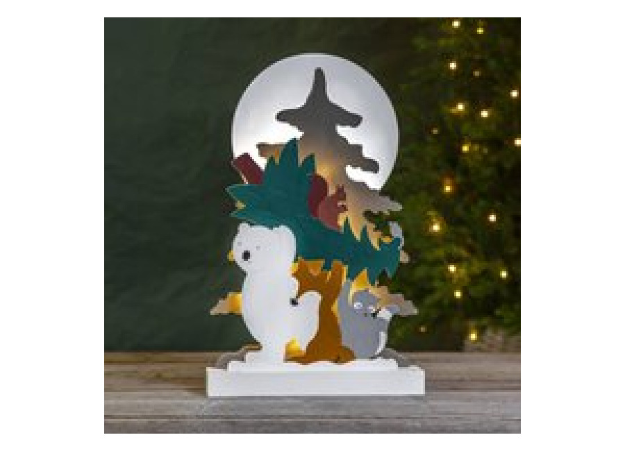 Star TRADING Decorativa LED Forest Friends oso polar mapache