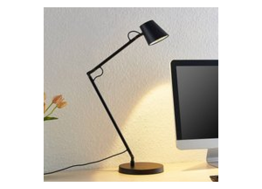 Lucande LED lámpara de escritorio Tarris, altura 46 cm, negro