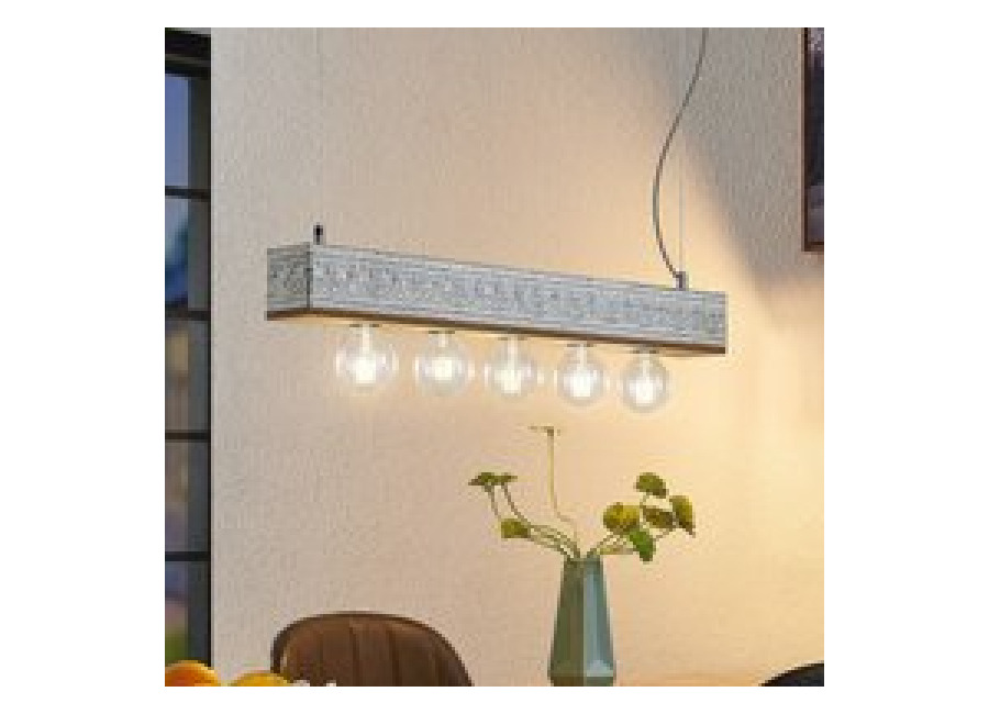 Lindby Mella colgante, motivo ornamental, 5 luce