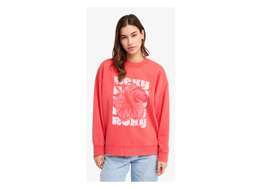 Roxy Lineup Terry – Sudadera Rojo Mujer