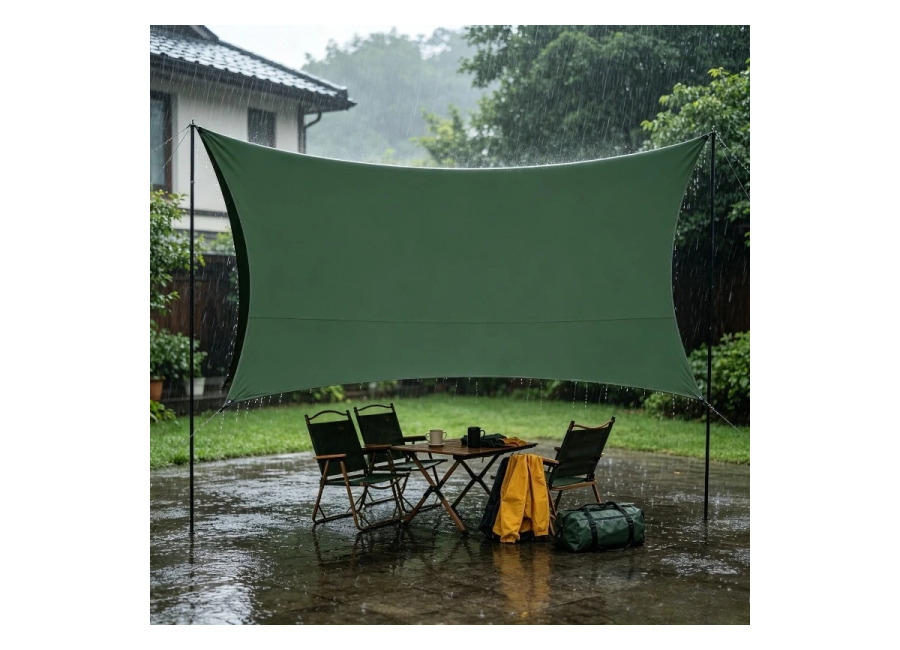 Toldo Oxford Resistente de 20×10 pies, Vela de Sombra Rectangular Verde Oscuro, Lona Protectora UV50+, Cubierta…