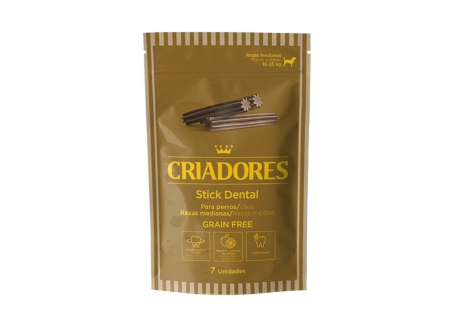 Criadores 42 barritas Criadores Snacks Dentales Grain Free para perros de raza mediana ¡Pack Ahorro!
