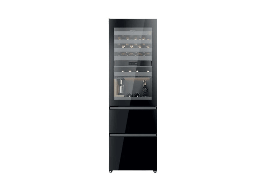 Haier Vinoteca integrable – Haier In-Vista , Total No Frost, Duo Cooling, Air Flow Natural System, 40 botellas, Negro