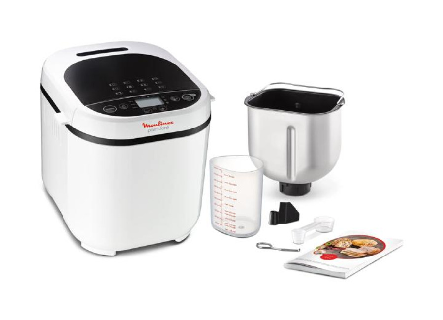 Moulinex Pain Doré, Panificadora, 1 kg, 12 programas, 720 W, Pan casero