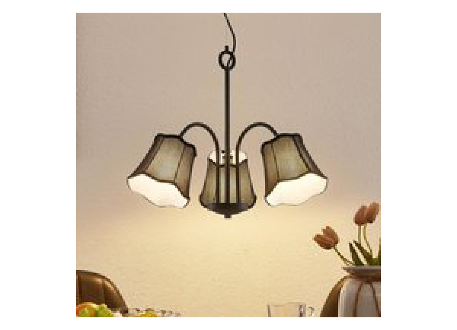 Lucande Binta lámpara colgante, 3 luces, negro