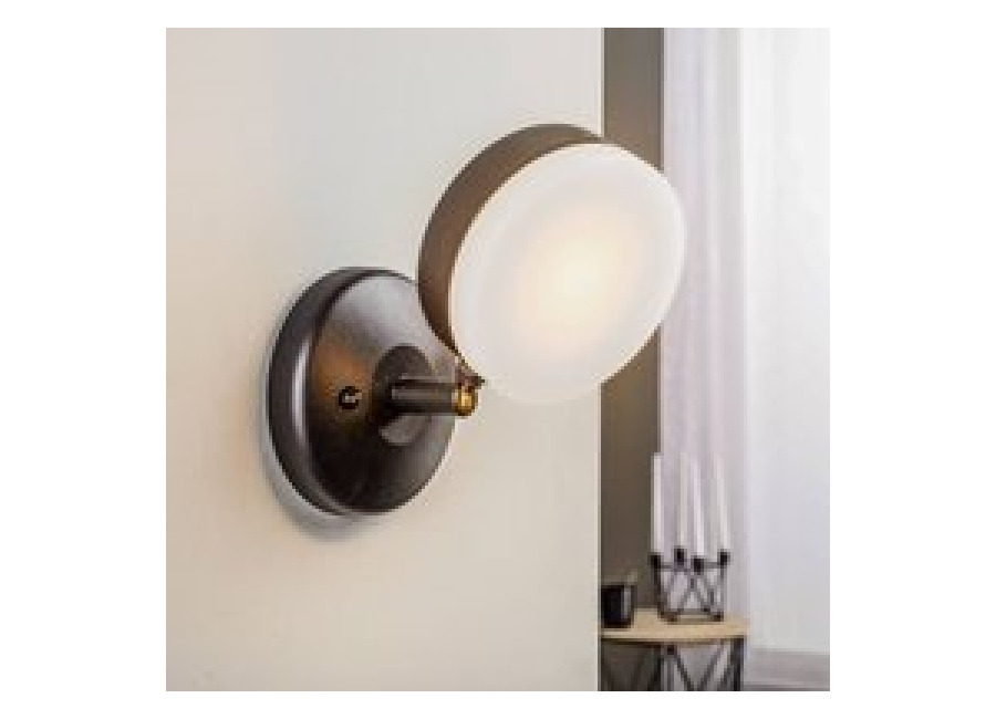 Lindby Amya aplique exterior de aluminio, redondo