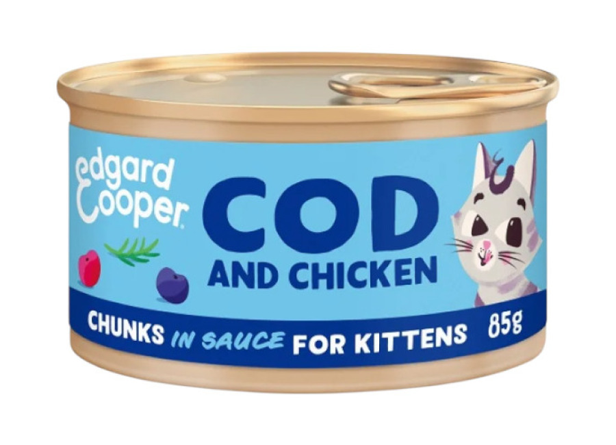 Edgard & Cooper 24 latas x 85 g Edgard & Cooper Trocitos de Pollo en Salsa lata para gatos ¡Pack Ahorro!