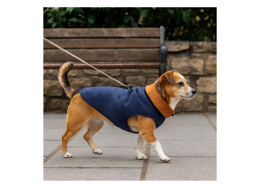 Outech Abrigo Estilo Aviador Rosa y Azul para perro