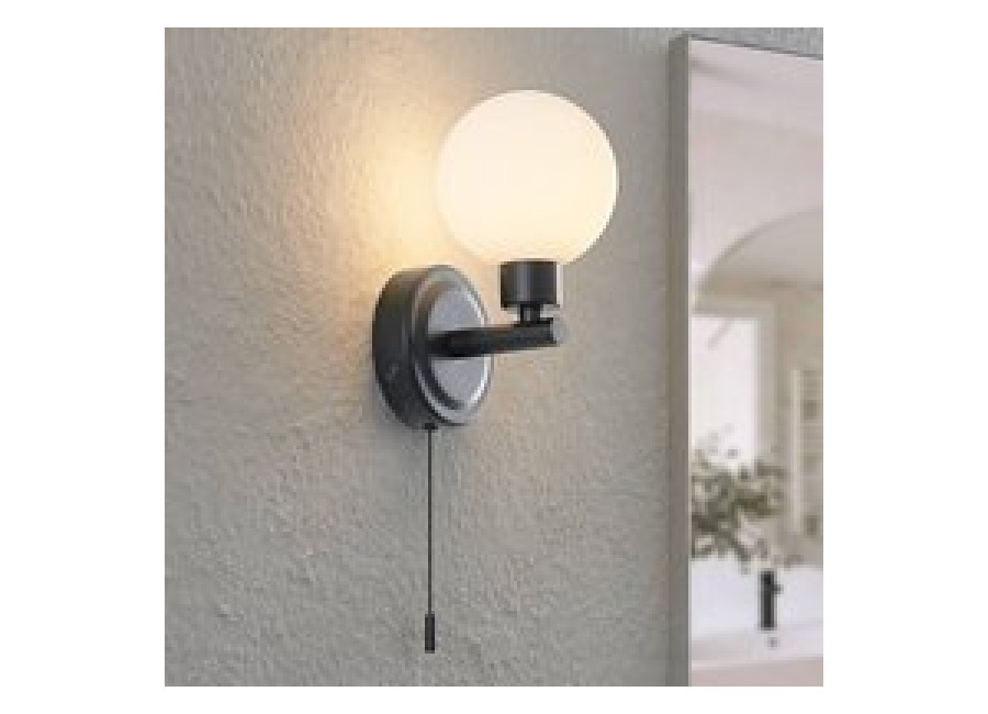 Aplique de pared Lindby Zaniba, negro