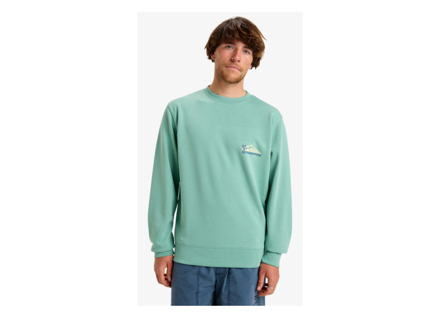 Quiksilver – Graphic Mix – Top con cuello redondo Verde hombre