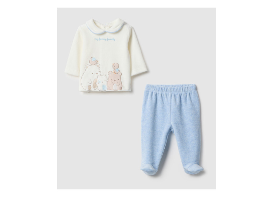 Fagottino Conjunto Para Bebés En Mezcla De Algodón Blanco Y Azul, Bebé Niña, Blanco/azul, Talla: 3-6