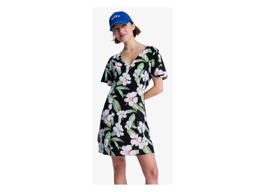 Roxy Fresh Breeze Mini – Vestido de Manga Corta Negro Mujer