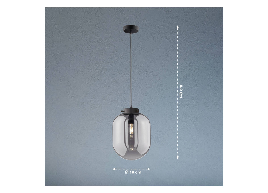 Fischer & HONSEL Lámpara colgante Regi, 1 luz, Ø 18 c