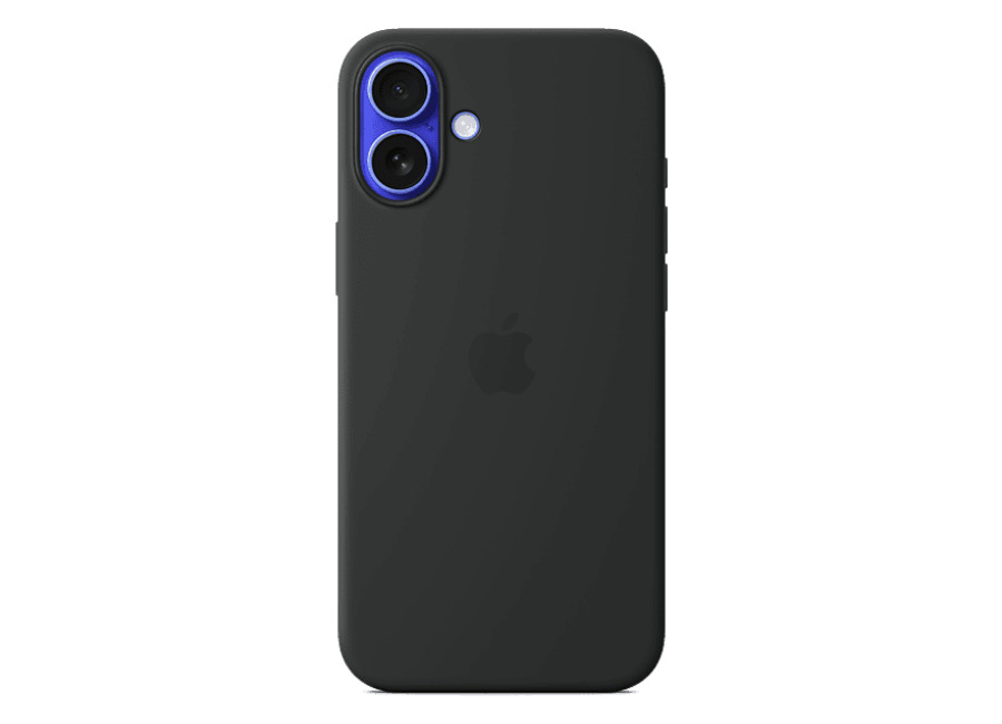 Móvil APPLE Funda de silicona con MagSafe para iPhone 16 Plus, Negro
