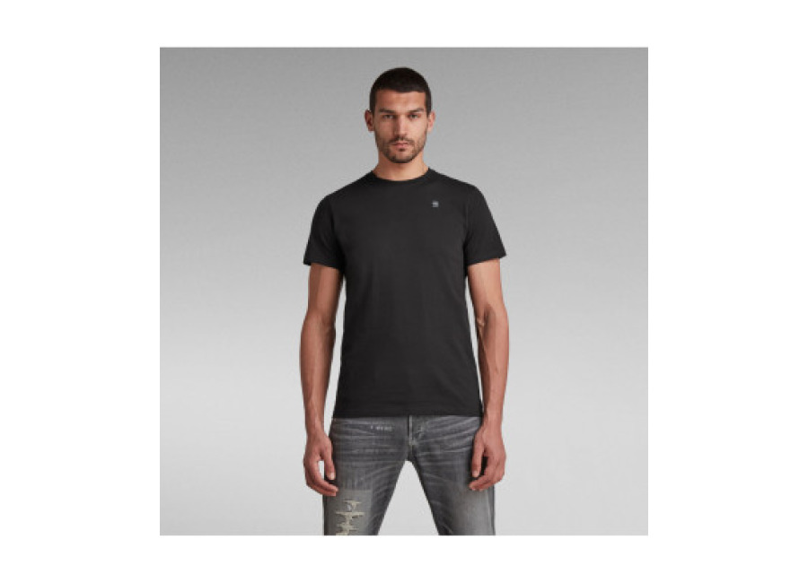 G-Star para hombre. D16411-336-6484 Camiseta Base-S negro (S), Casual, Manga corta, Algodón Orgánico, Sostenible
