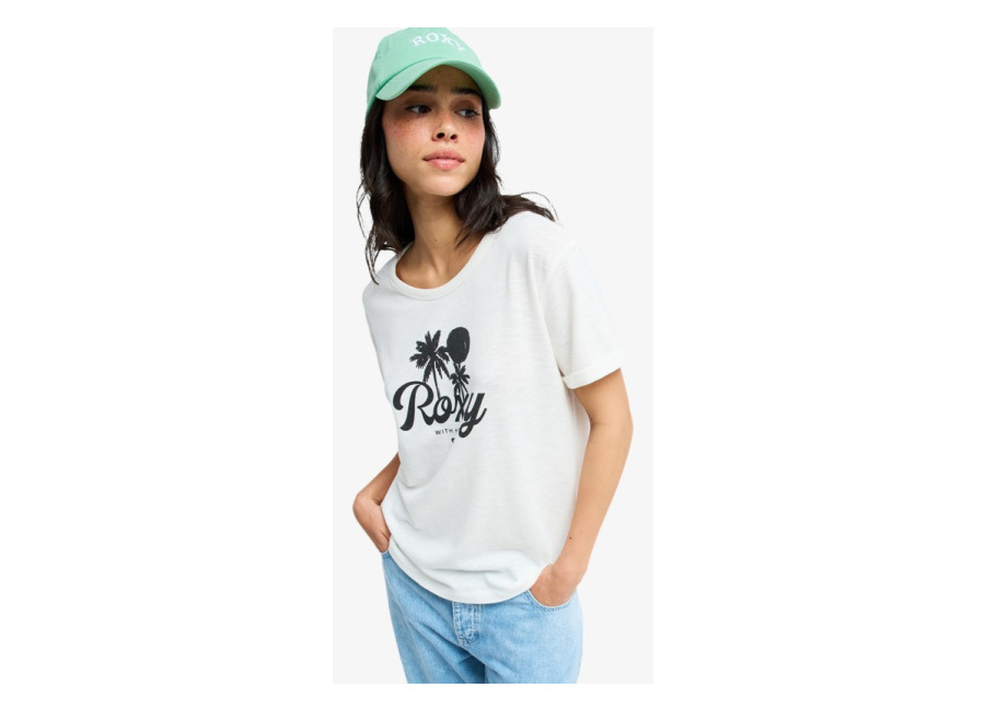 Roxy Oceanwave Regular Slub – Camiseta de manga corta Blanco Mujer