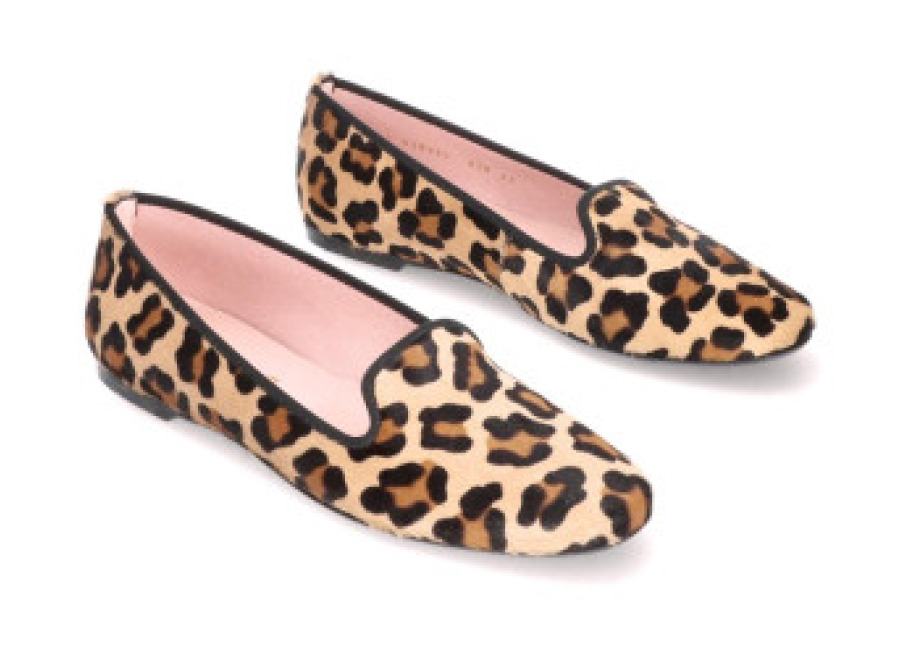 Zapatillas Pretty Ballerinas para mujer. 42165 Mocasines de piel Faye animal print (36), Plano, Ante, Ninguno, Casua