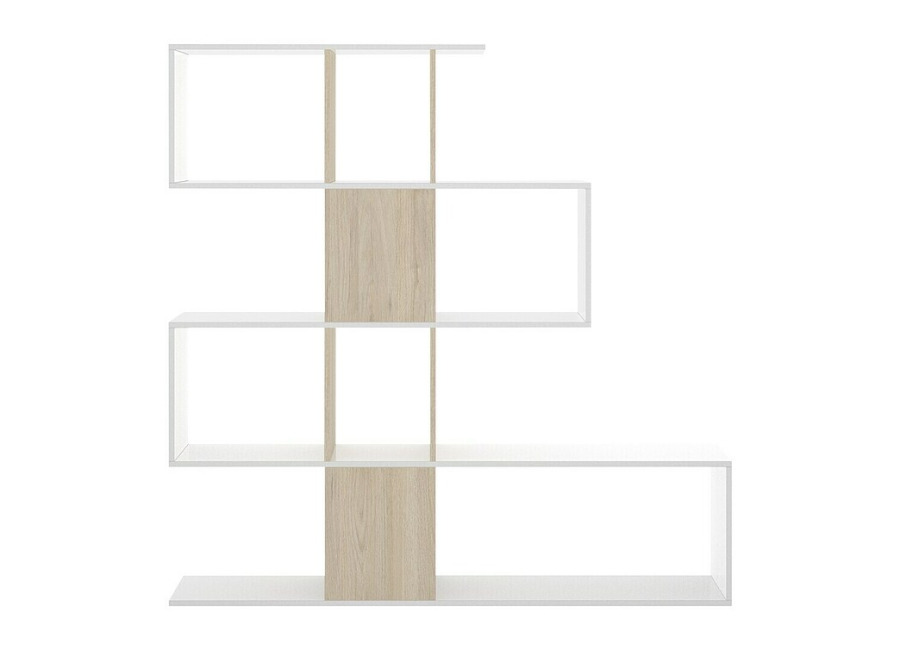 Dekit Estantería de madera Funk (Al x An x Pr: 145 x 145 x 29 cm, Número de baldas: 4 ud., Atornillado, Madera/Blanco)