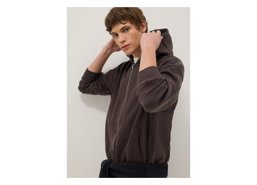 B.ANGEL Sudadera Marrón Oversize De Mezcla De Algodón Con Capucha, Hombre, Marrón oscuro, Talla:
