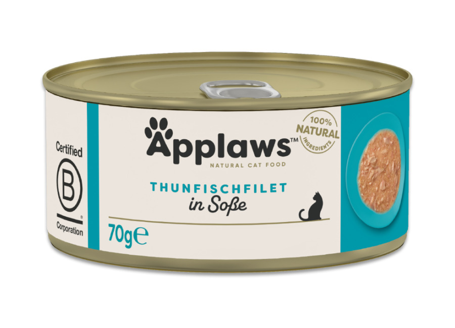 Applaws Cat en salsa 48 x 70 g – Pack Ahorro – Filete de atún