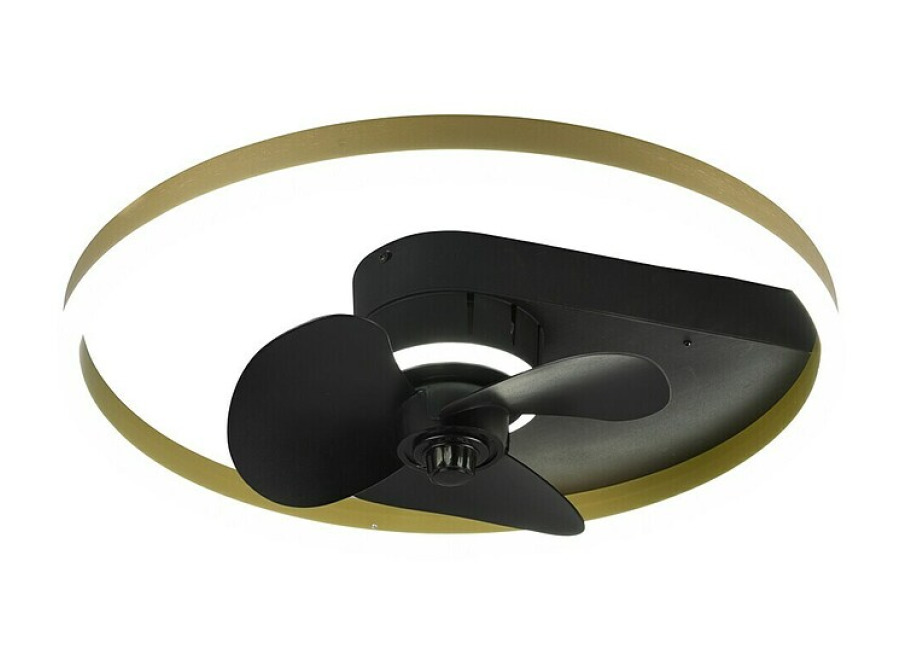 Trio Lighting Ventilador de techo Borgholm (Negro, 50 cm, 30 W, Blanco cálido) + Garantía BAUHAUS 5 años para equipos eléctricos y motorizado