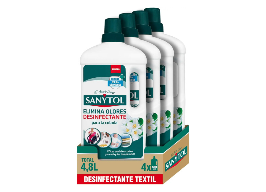 Sanytol – Desinfectante Textil, Elimina Gérmenes y Malos Olores de la Ropa Sin Lejía – Pack…