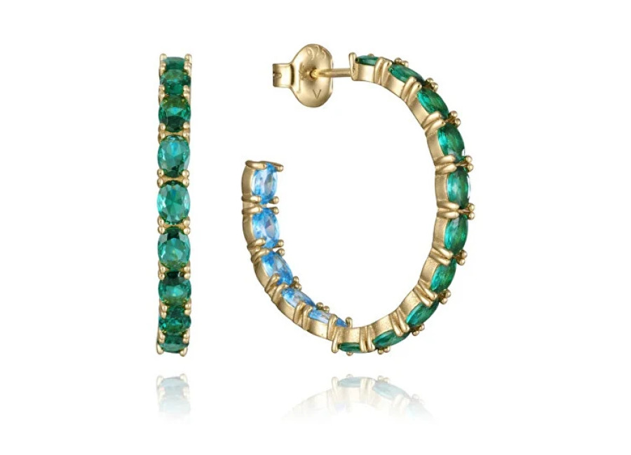 Viceroy Pendientes brillantes chapados en oro con circonitas Elegante 13190E100-39