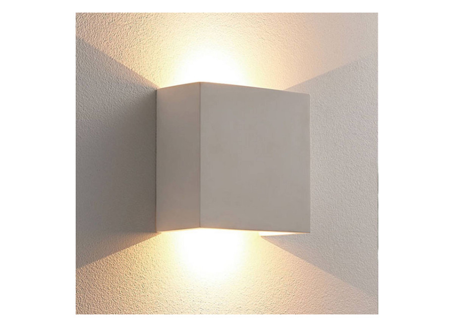 Lindby Anneke – Aplique LED angular de escayola