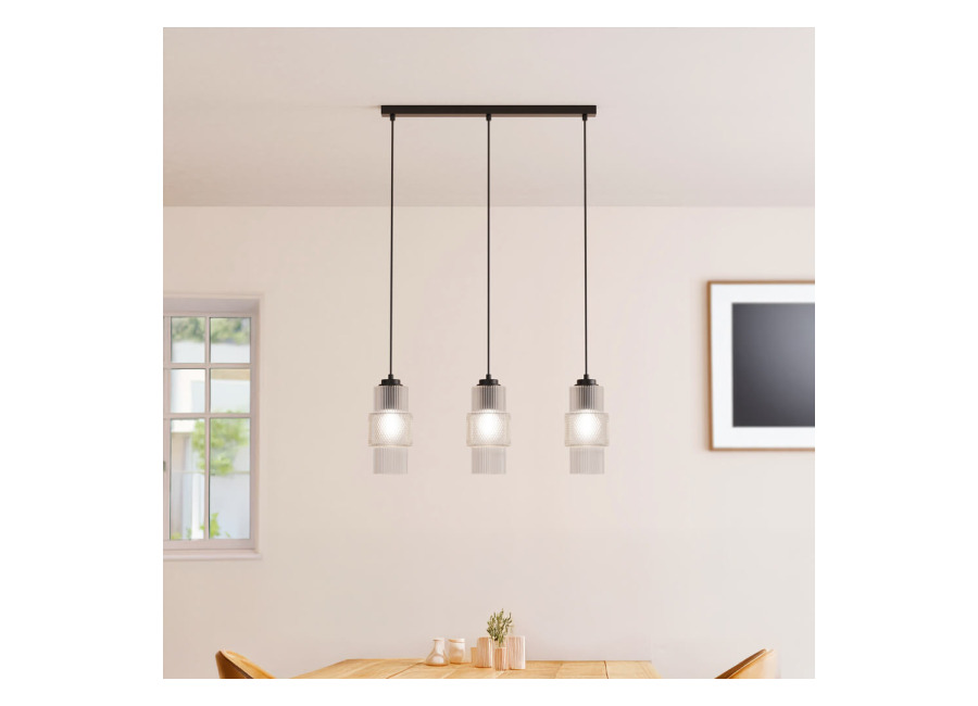 Home Deluxe Lámpara colgante de cristal YUKI – Transparente