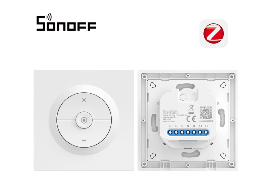 Interruptor de Pared con Atenuador Zigbee SONOFF Orb-ZBDIM MINI-ZBDIM-E, Atenuación sin Parpadeo, Monitoreo de Energía, Protección…