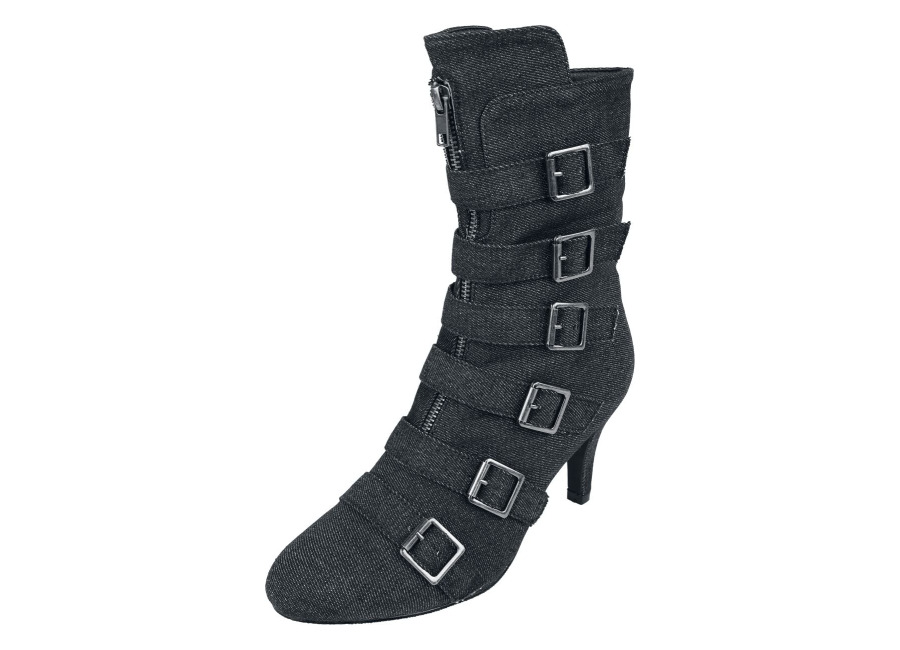 Botas de Rock Rebel by EMP – Denim – EU37 EU41 – para Mujer – Negro