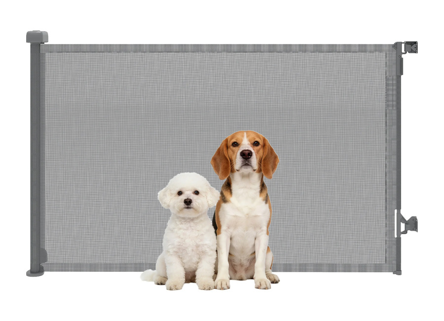 PawHut Barrera de Seguridad para Perros Retráctil, Extensible hasta 140 cm de Ancho y 93 cm…