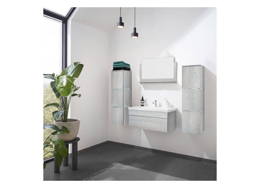 Home Deluxe Conjunto de muebles de cuarto de baño WANGEROOGE BIG XL – Gri