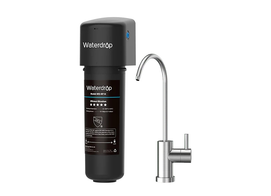 Filtro Bajo Fregadero Waterdrop 10UB, Capacidad 30,000L, Certificado NSF, Reduce PFA