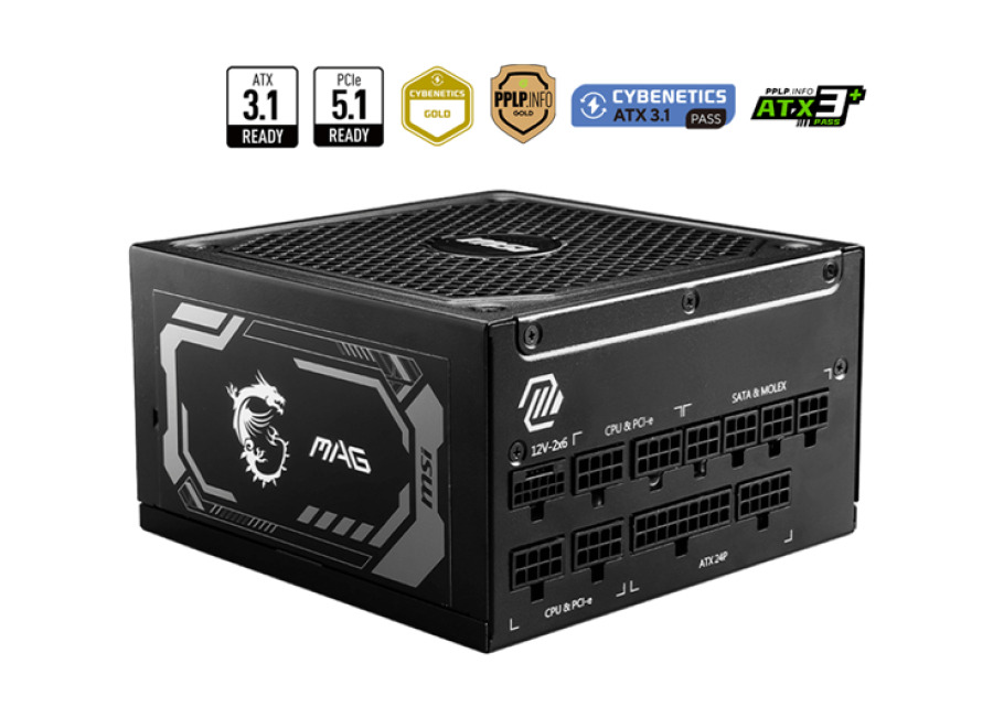 Msi Fuente de Alimentacion Msi Mag A1250GL 1250W Atx 3.1 Pcie 5.1 80+ Gold Modular