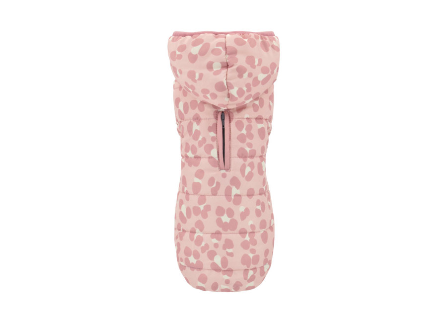 Nayeco Leopardo Chaqueta con Capucha Rosa para perro