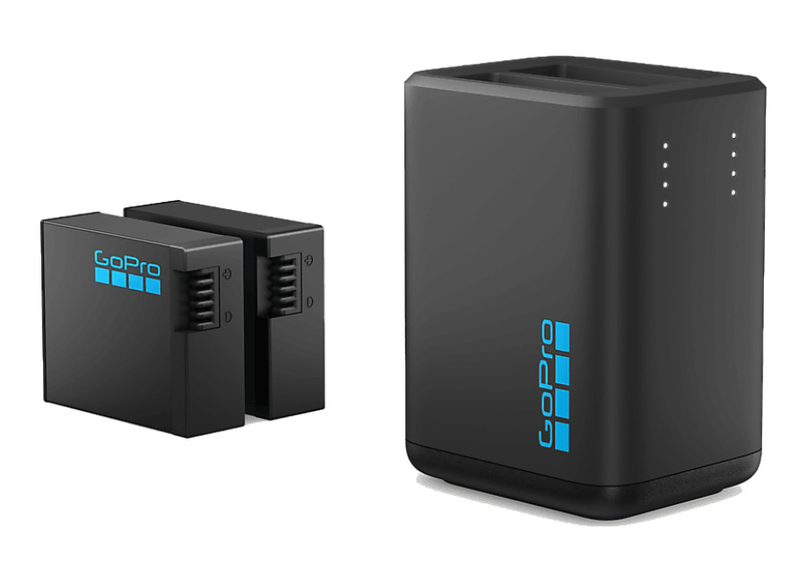 Gopro Cargador cámara deportiva – GoPro Dual Charger + Enduro, Cargados 2 baterías, Para Hero13 Black, Negro