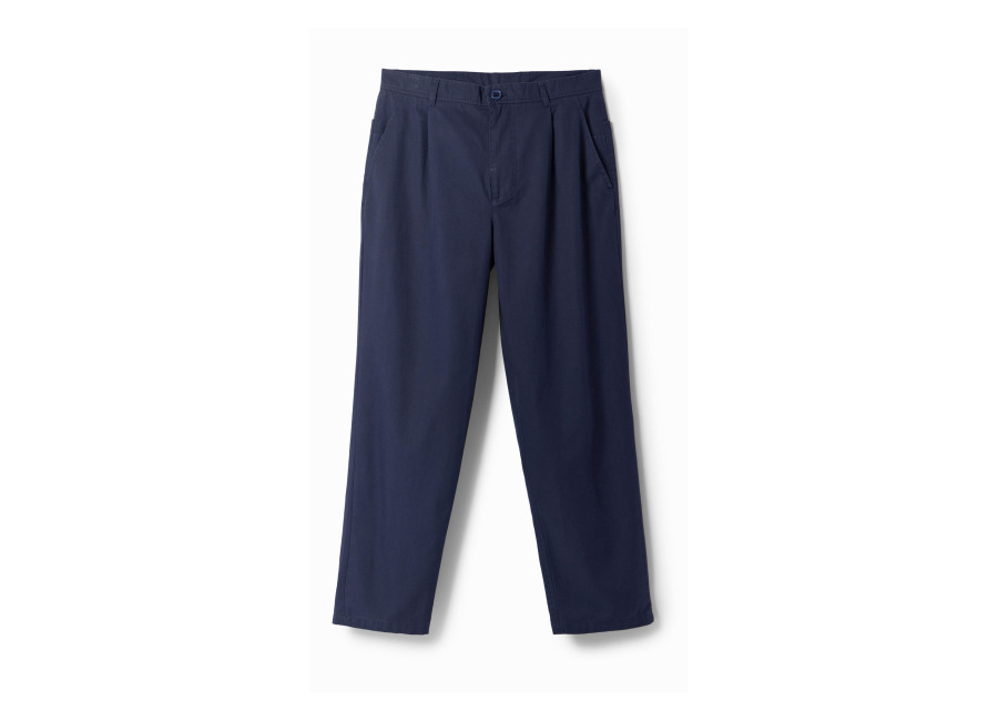 Desigual Pantalón chino tapered, Azul, 28