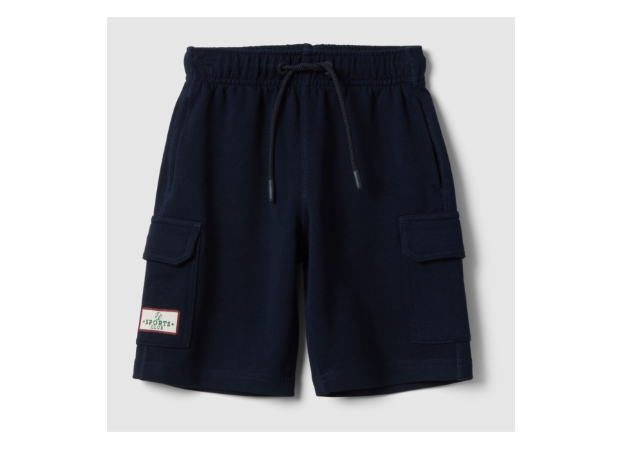 Ovs KIDS, Short Azul De Algodón 100% Para Niño, Corte Regular Y Cintura Elástica, Niño, Azul oscuro, Talla: 5-6