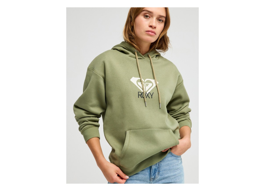 Roxy Surf Stoked Brushed Art – Sudadera con capucha Verde mujer