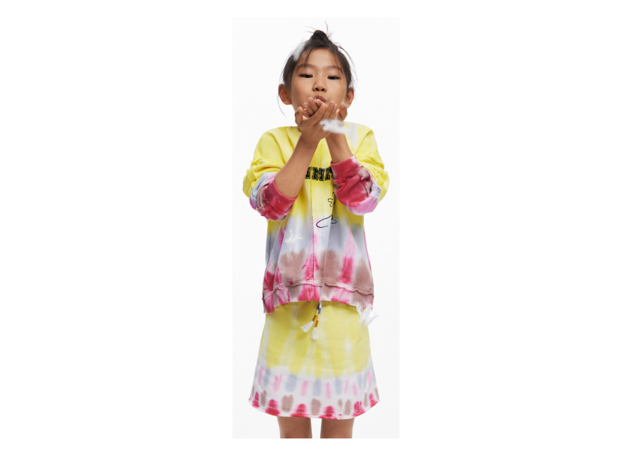 Desigual Falda corta tye-die, NiñOs, Algodon, 3/4