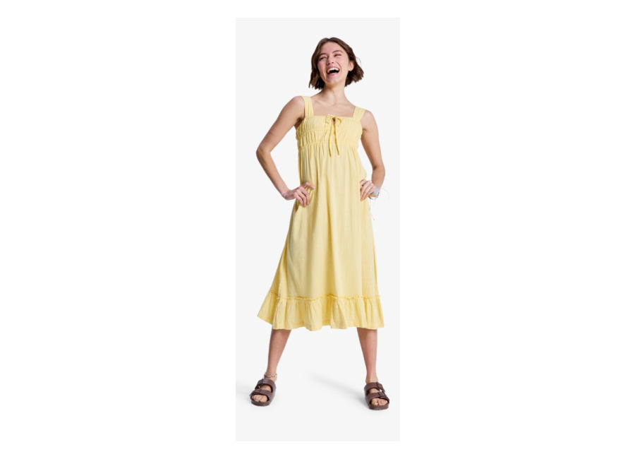 Roxy Paradise Winds – Vestido con corpiño elástico Amarillo mujer