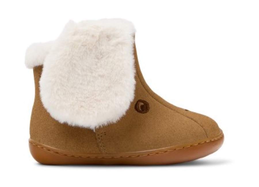 Zapatillas Camper unisex para niños. K900367-001 Botines de piel Twnis marrón (22), Plano, Ninguno, Casual, moda infanti