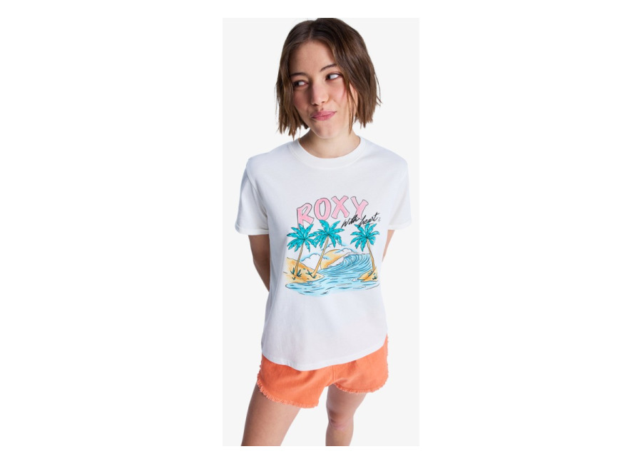 Roxy Oceanregular Poster – Camiseta de manga corta Blanco Mujer