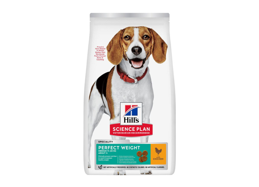 Hill’s Science Plan Perfect Weight Adult 1+ Medium con pollo – 12 kg