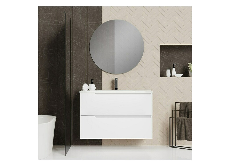 Artysan Conjunto de mueble de baño Zeus (Ancho: 100 cm, 3 pzs., Blanco, Mate)